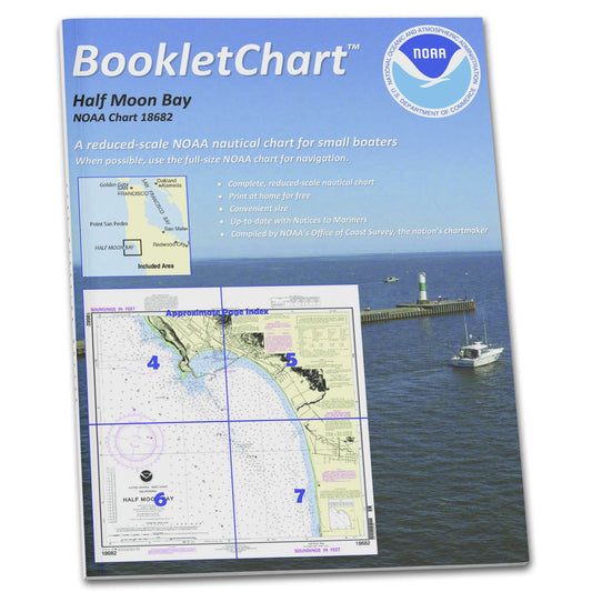 Paradise Clay CB18682 HISTORICAL NOAA Booklet Chart Half Moon Bay