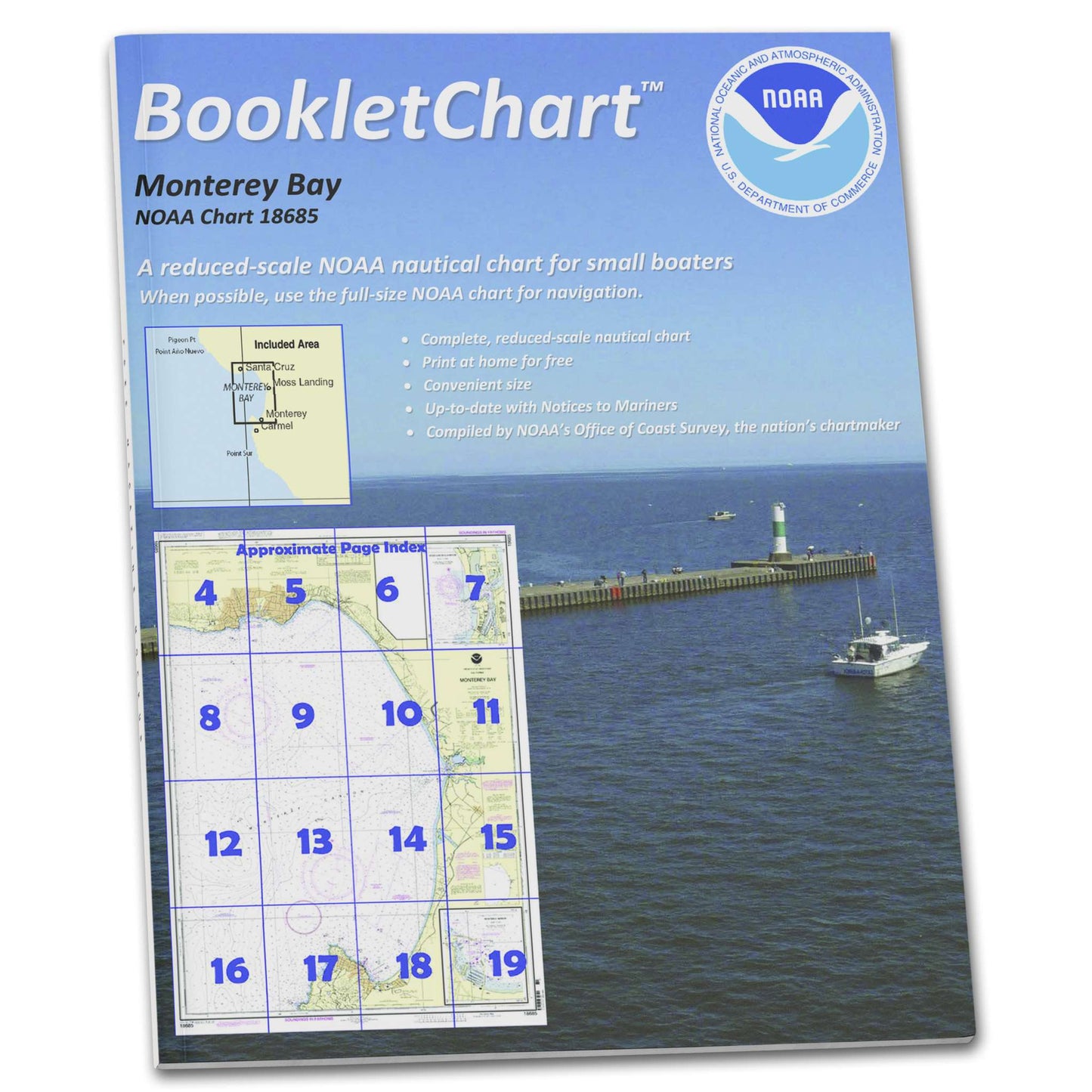 Paradise Clay CB18685 HISTORICAL NOAA Booklet Chart Monterey Bay;Monterey Harbor;Moss Landing Harbor;Santa Cruz Small Craf.