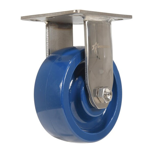 Vestil CST-F-SS-5X2SP-R Solid Polyurethane Rigid Caster 5 In. Diameter x 2 In. Width 1000 Lb. Capacity Dark Blue