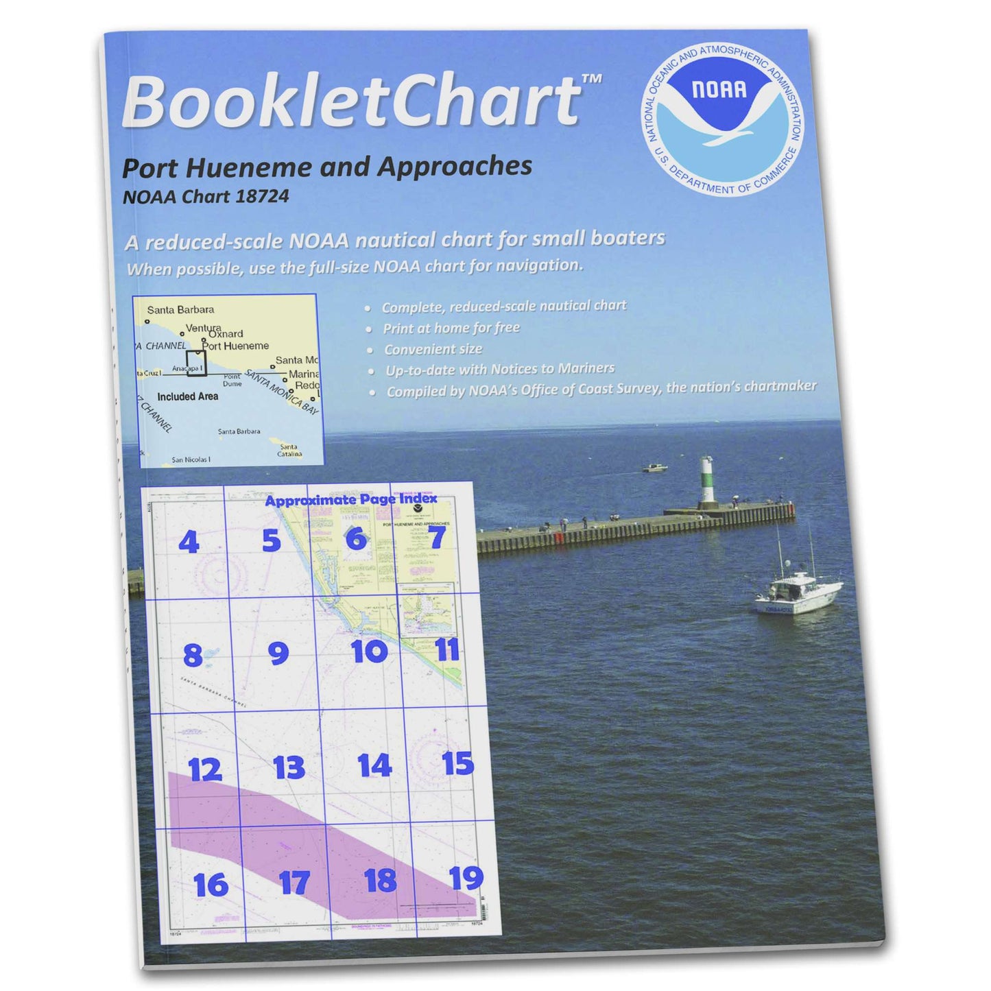 Paradise Clay CB18724 HISTORICAL NOAA Booklet Chart Port Hueneme and Approaches;Port Hueneme