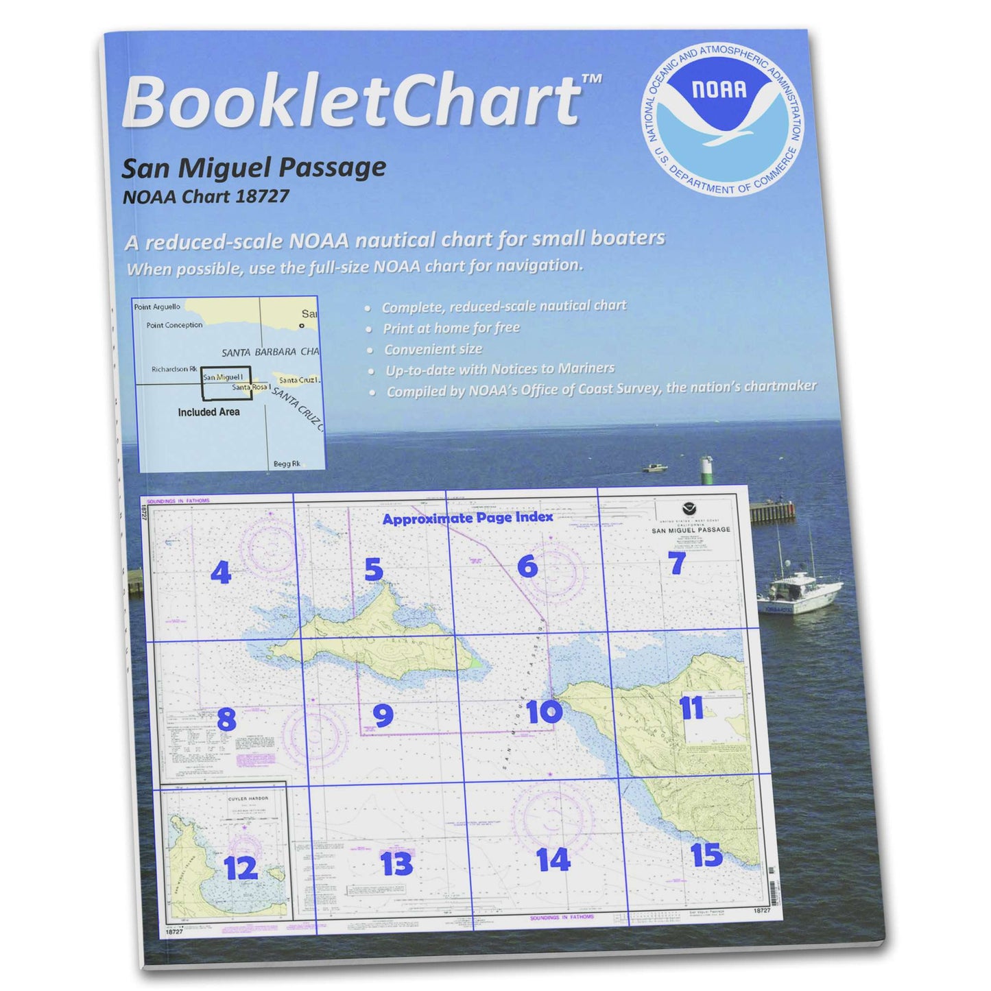 Paradise Clay CB18727 HISTORICAL NOAA Booklet Chart San Miguel Passage;Cuyler Harbor