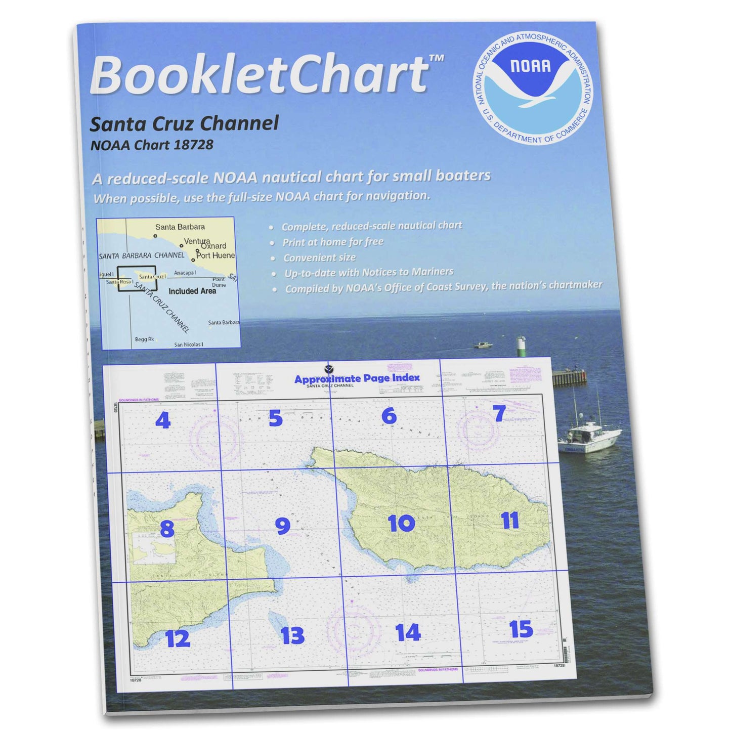 Paradise Clay CB18728 HISTORICAL NOAA Booklet Chart Santa Cruz Channel