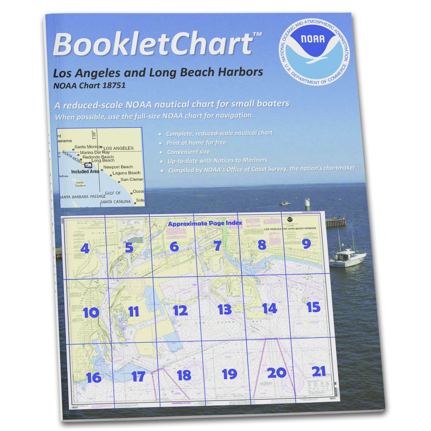 Paradise Clay CB18751 HISTORICAL NOAA Booklet Chart Los Angeles and Long Beach Harbors