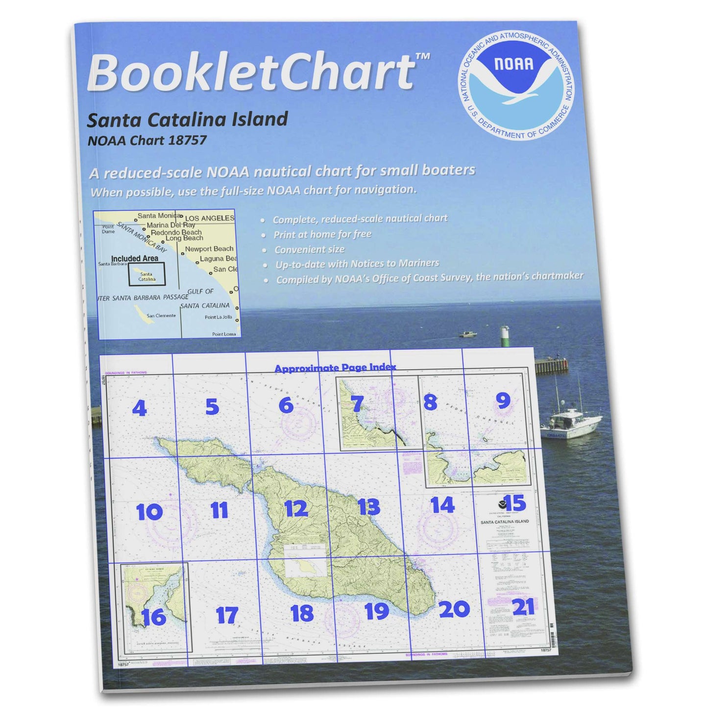 Paradise Clay CB18757 HISTORICAL NOAA Booklet Chart Santa Catalina Island;Avalon Bay;Catalina Harbor;Isthmus Cove