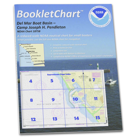 Paradise Clay CB18758 HISTORICAL NOAA Booklet Chart Del Mar Boat Basin