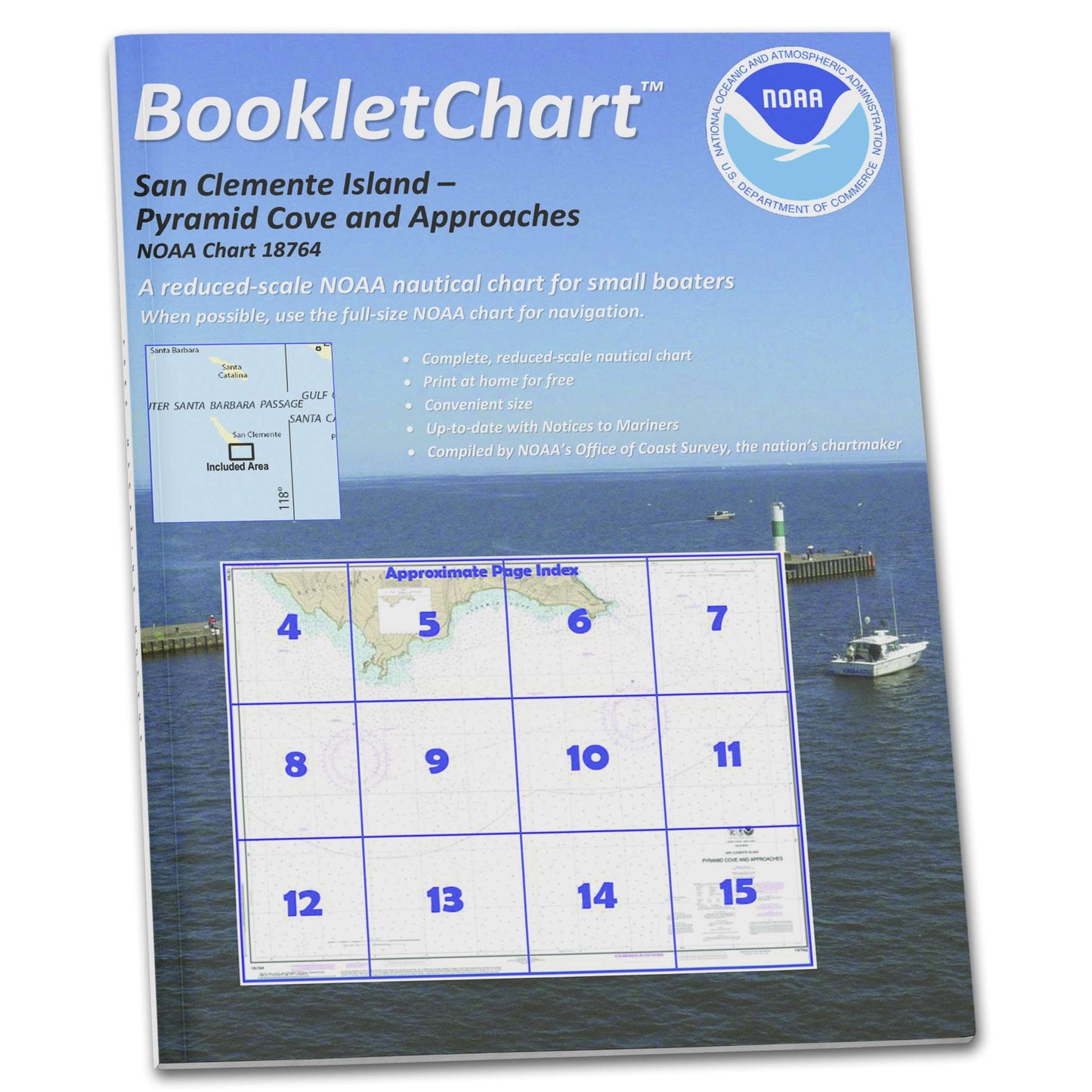Paradise Clay CB18764 HISTORICAL NOAA Booklet Chart San Clemente Island Pyramid Cove and approaches