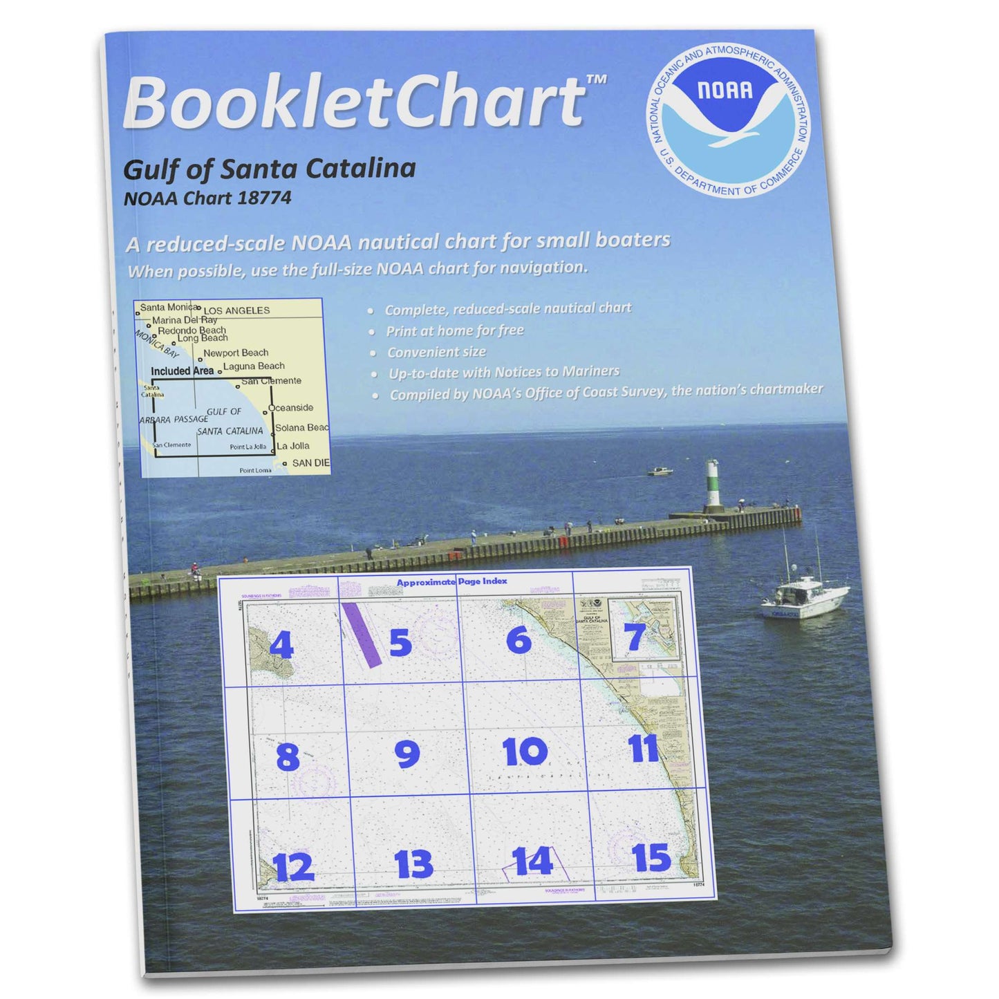 Paradise Clay CB18774 HISTORICAL NOAA Booklet Chart Gulf of Santa Catalina;Delmar Boat Basin-Camp Pendleton