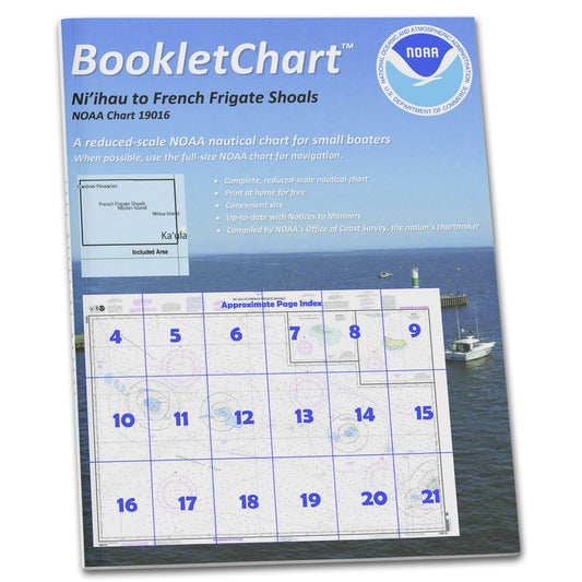 Paradise Clay CB19016 HISTORICAL NOAA Booklet Chart Ni'ihau to French Frigate Shoals;Necker Island;Nihoa
