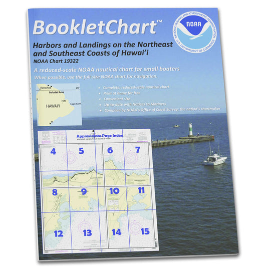 Paradise Clay CB19322 HISTORICAL NOAA Booklet Chart Harbors and Landings on The Northeast and Southeast Coasts of Hawai'i.