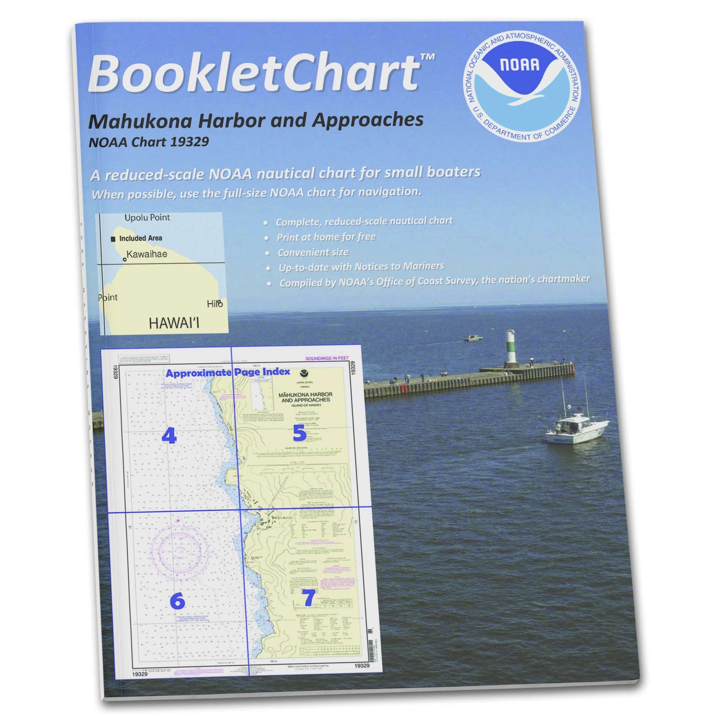 Paradise Clay CB19329 HISTORICAL NOAA Booklet Chart Mahukona Harbor and approaches Island of Hawai'i