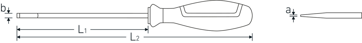 Stahlwille 46283135 4628 3 0,6X 3,5X100 ELEKTRIKERSCHRAUBENDREHER MIT DRALL GRIFF Electrician'S Slotted Screwdriver Drall+