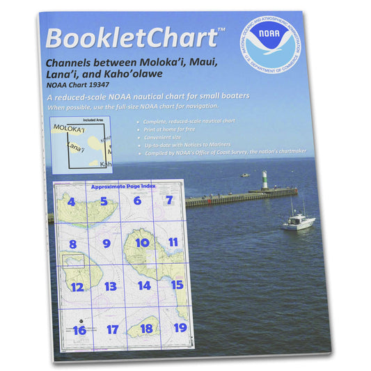 Paradise Clay CB19347 HISTORICAL NOAA Booklet Chart Channels Between Molokai: Maui: Lana'i and Kaho'olawe;Manele Bay