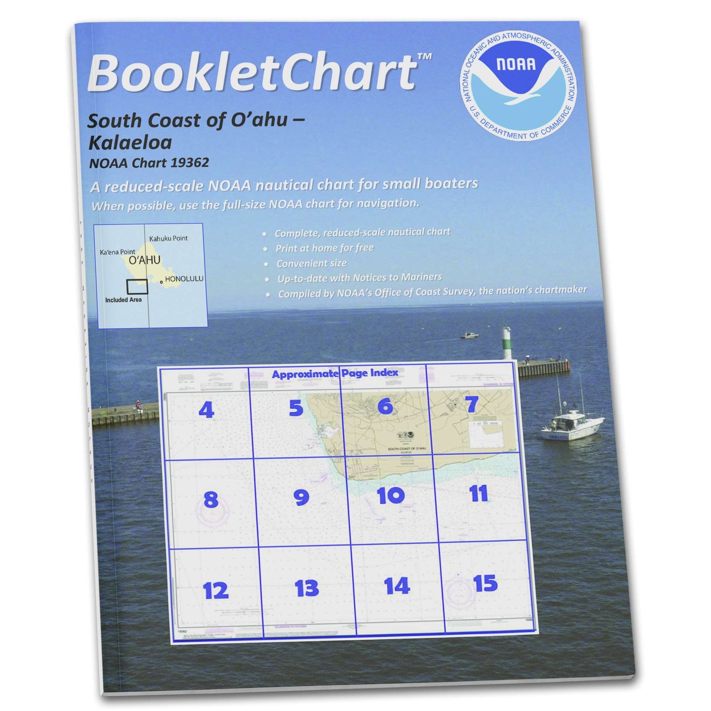 Paradise Clay CB19362 NOAA Booklet Chart South Coast of O'ahu Kalaeloa