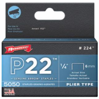ARROW FASTENER 224 02214 P22 Staples 1/4"5000/Box