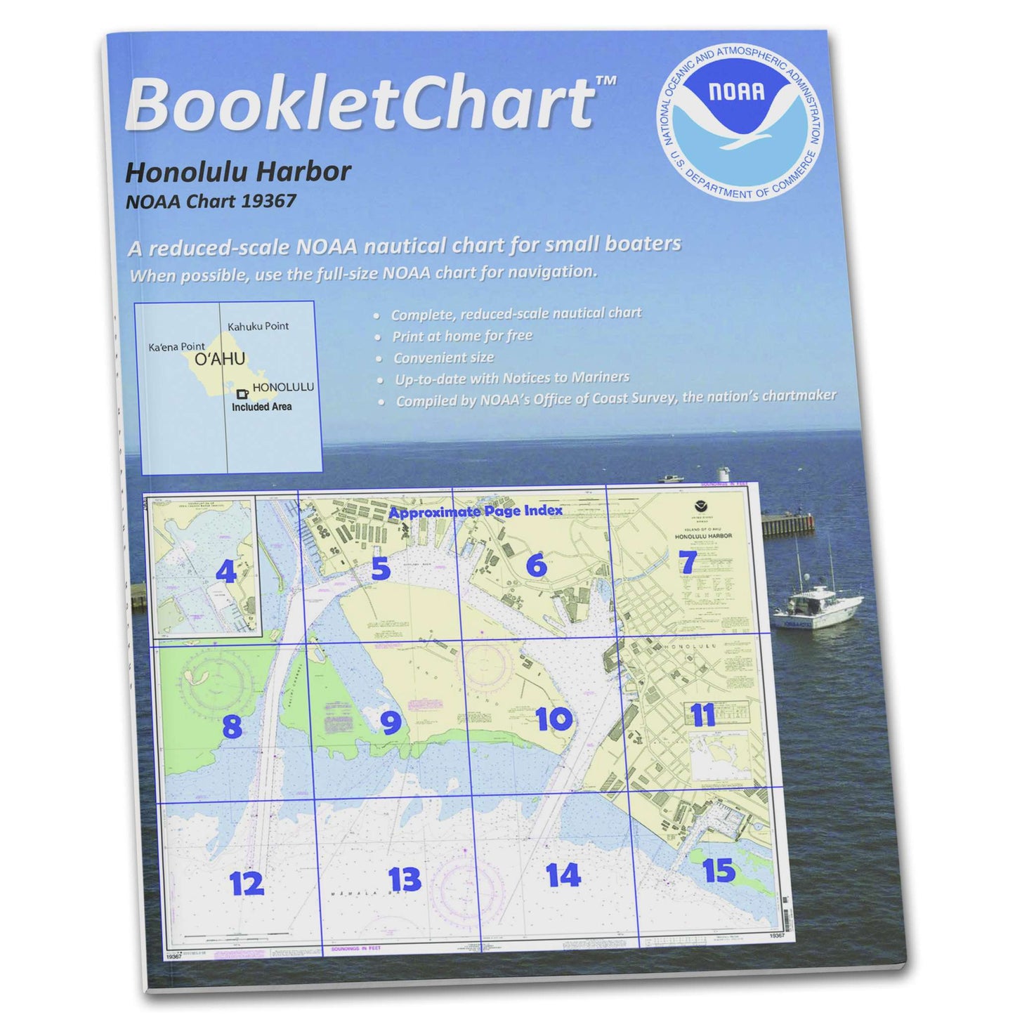 Paradise Clay CB19367 NOAA Booklet Chart Island of O'ahu Honolulu Harbor