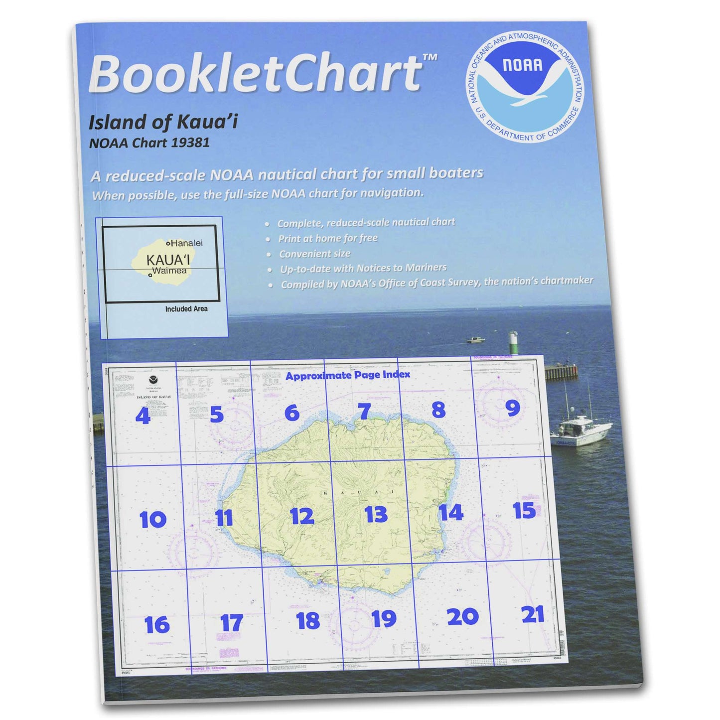 Paradise Clay CB19381 HISTORICAL NOAA Booklet Chart Island of Kaua'i
