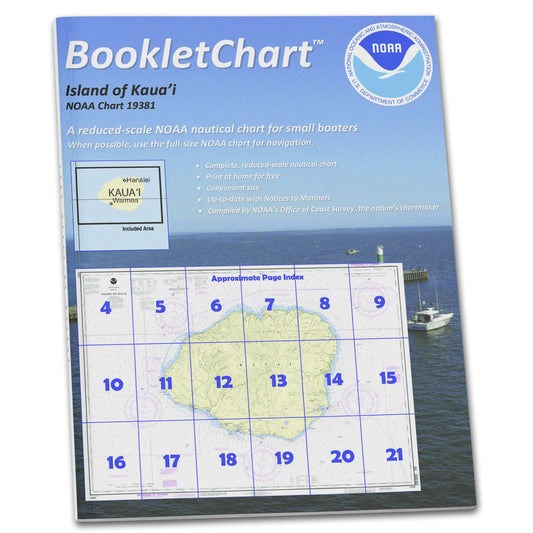Paradise Clay CB19381 HISTORICAL NOAA Booklet Chart Island of Kaua'i