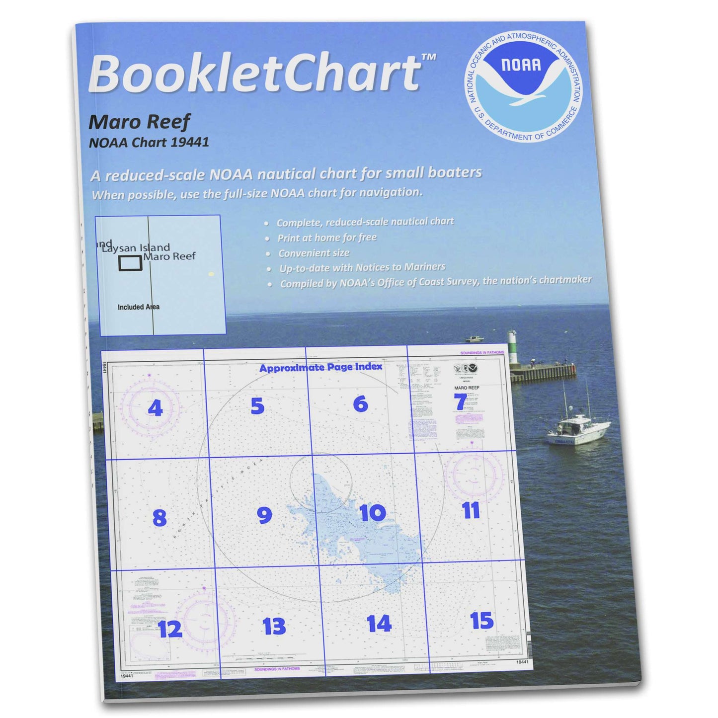 Paradise Clay CB19441 HISTORICAL NOAA Booklet Chart Maro Reef