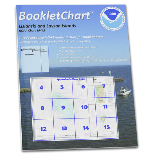 Paradise Clay CB19442 HISTORICAL NOAA Booklet Chart Lisianski and Laysan Island;West Coast of Laysan Island