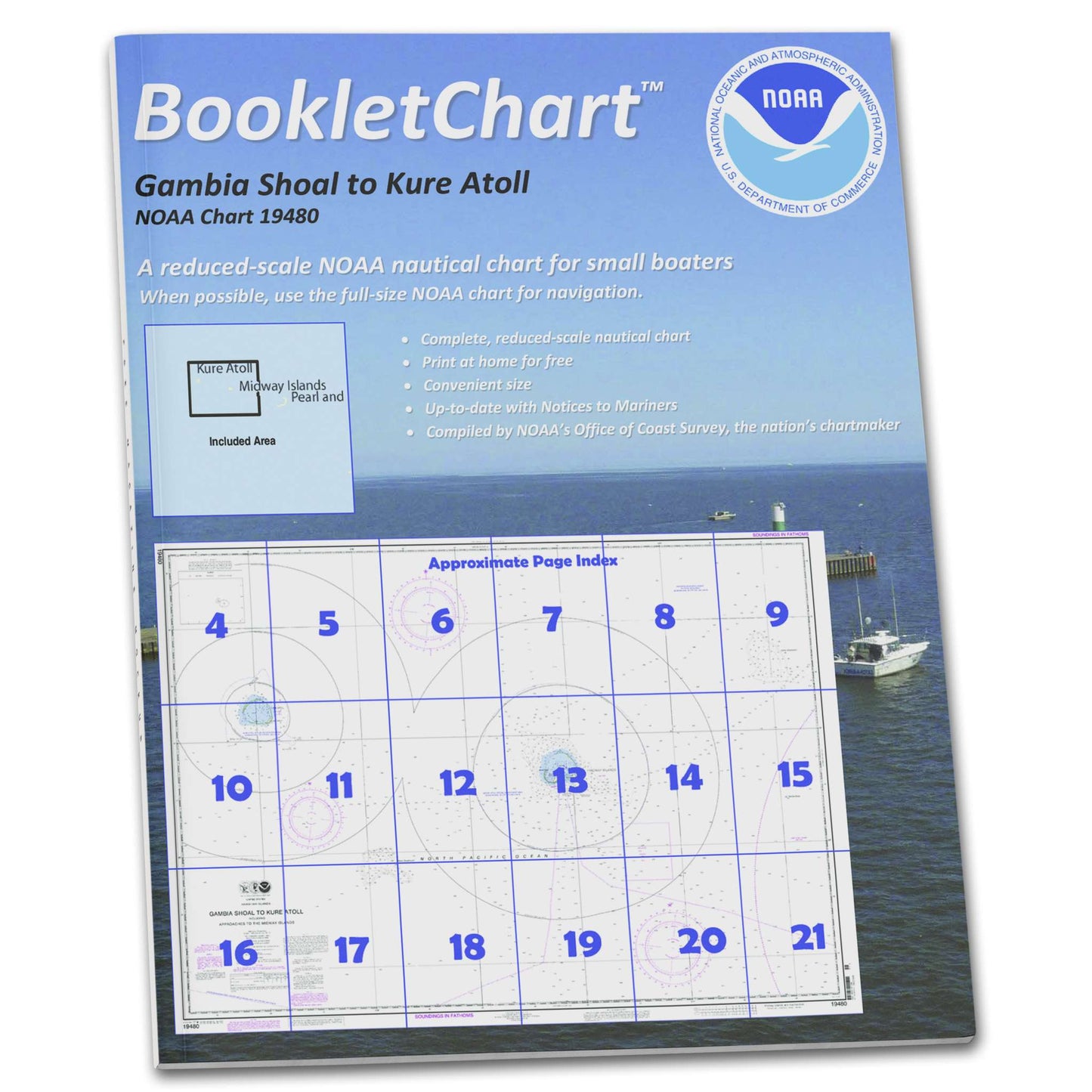 Paradise Clay CB19480 HISTORICAL NOAA Booklet Chart Gambia Shoal to Kure Atoll Including approaches to The Midway Islands, etc.