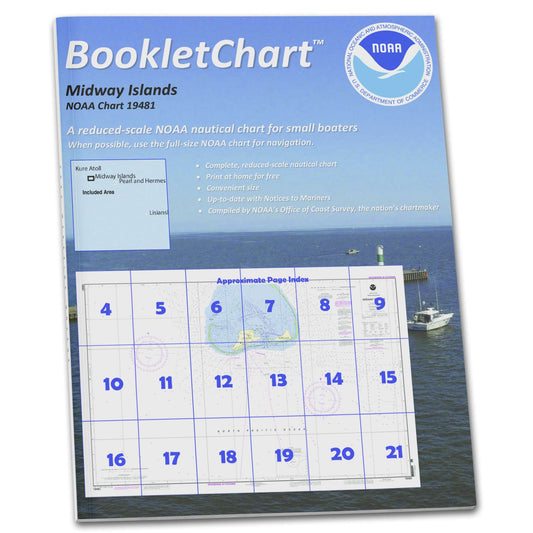 Paradise Clay CB19481 NOAA Booklet Chart Hawai'ian Islands Midway Islands