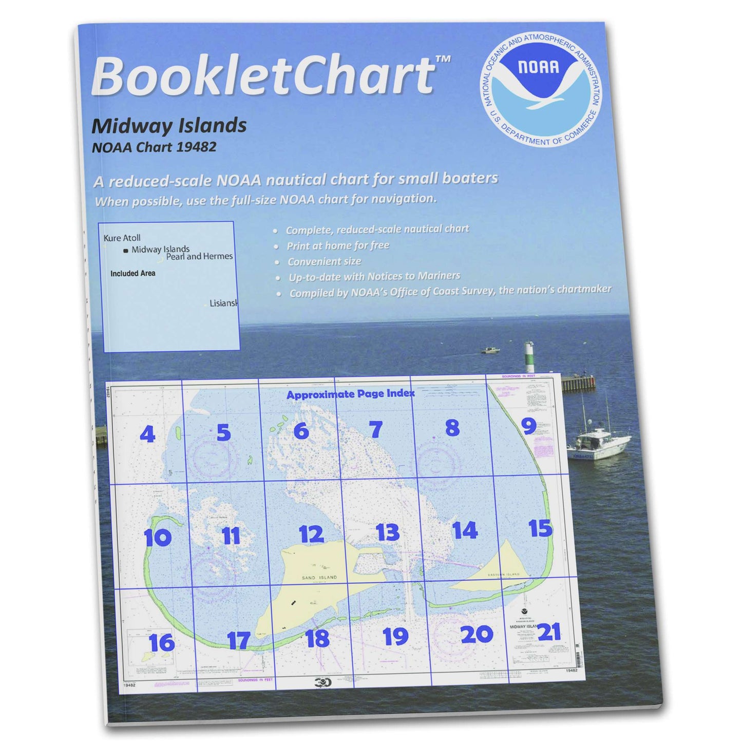 Paradise Clay CB19482 NOAA Booklet Chart Hawai'ian Islands Midway Islands