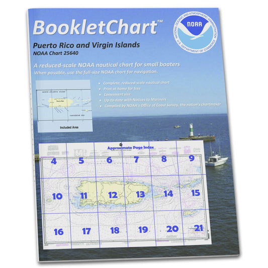 Paradise Clay CB25640 HISTORICAL NOAA Booklet Chart Puerto Rico and Virgin Islands