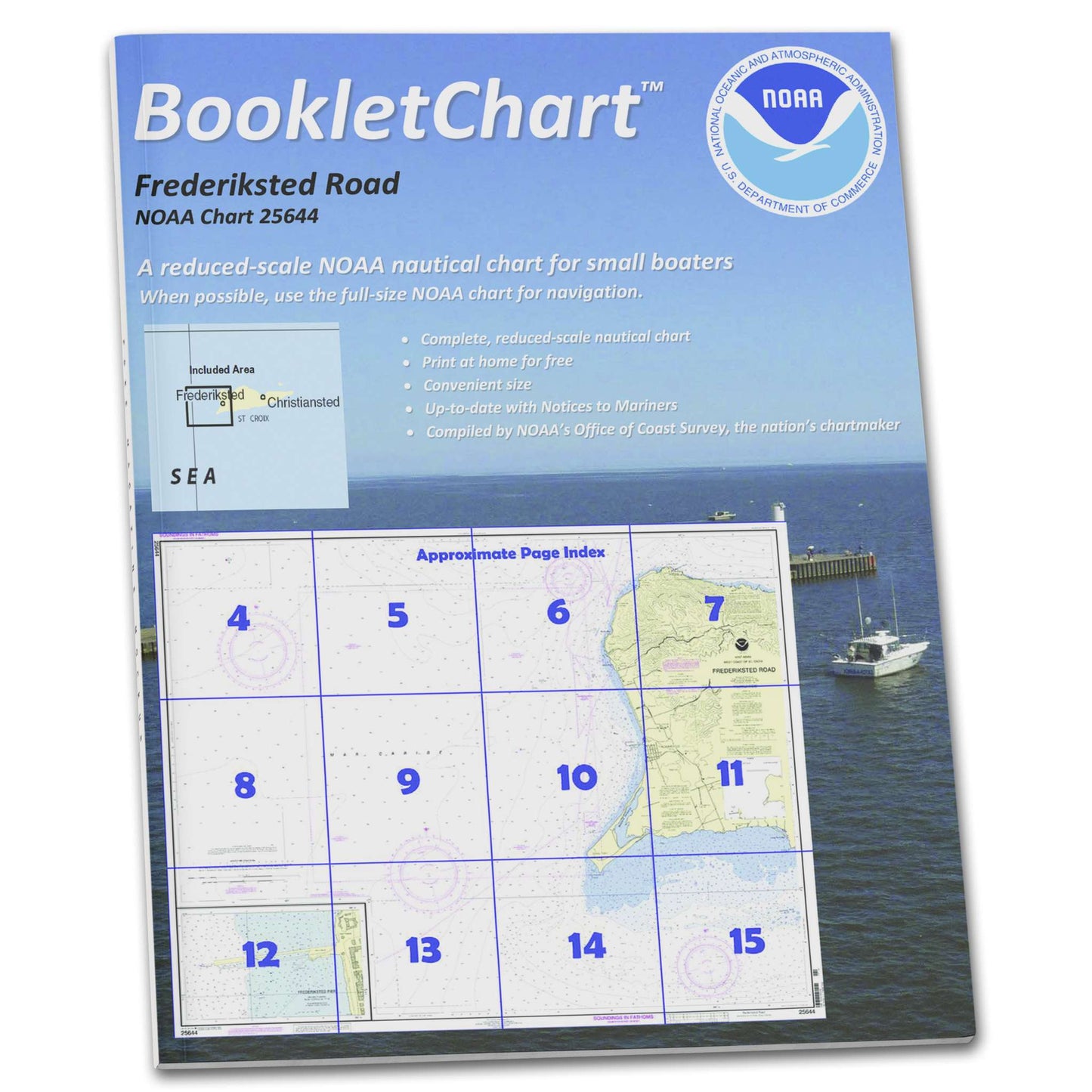 Paradise Clay CB25644 HISTORICAL NOAA Booklet Chart Frederiksted Road;Frederiksted Pier
