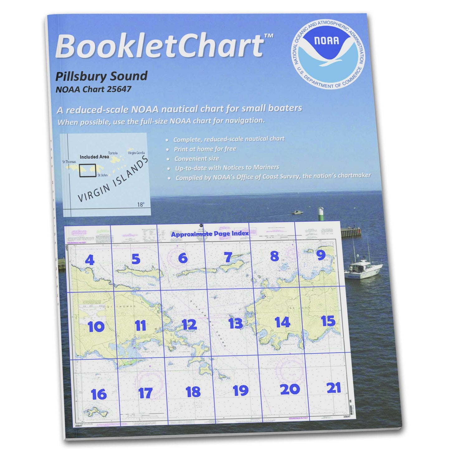 Paradise Clay CB25647 HISTORICAL NOAA Booklet Chart Pillsbury Sound