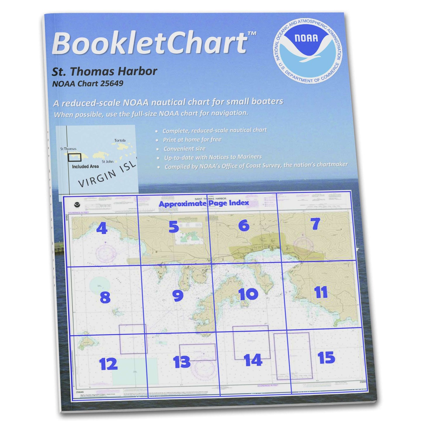 Paradise Clay CB25649 HISTORICAL NOAA Booklet Chart Saint Thomas Harbor