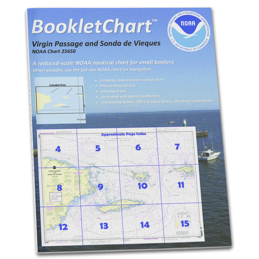 Paradise Clay CB25650 HISTORICAL NOAA Booklet Chart Virgin Passage and Sonda de Vieques