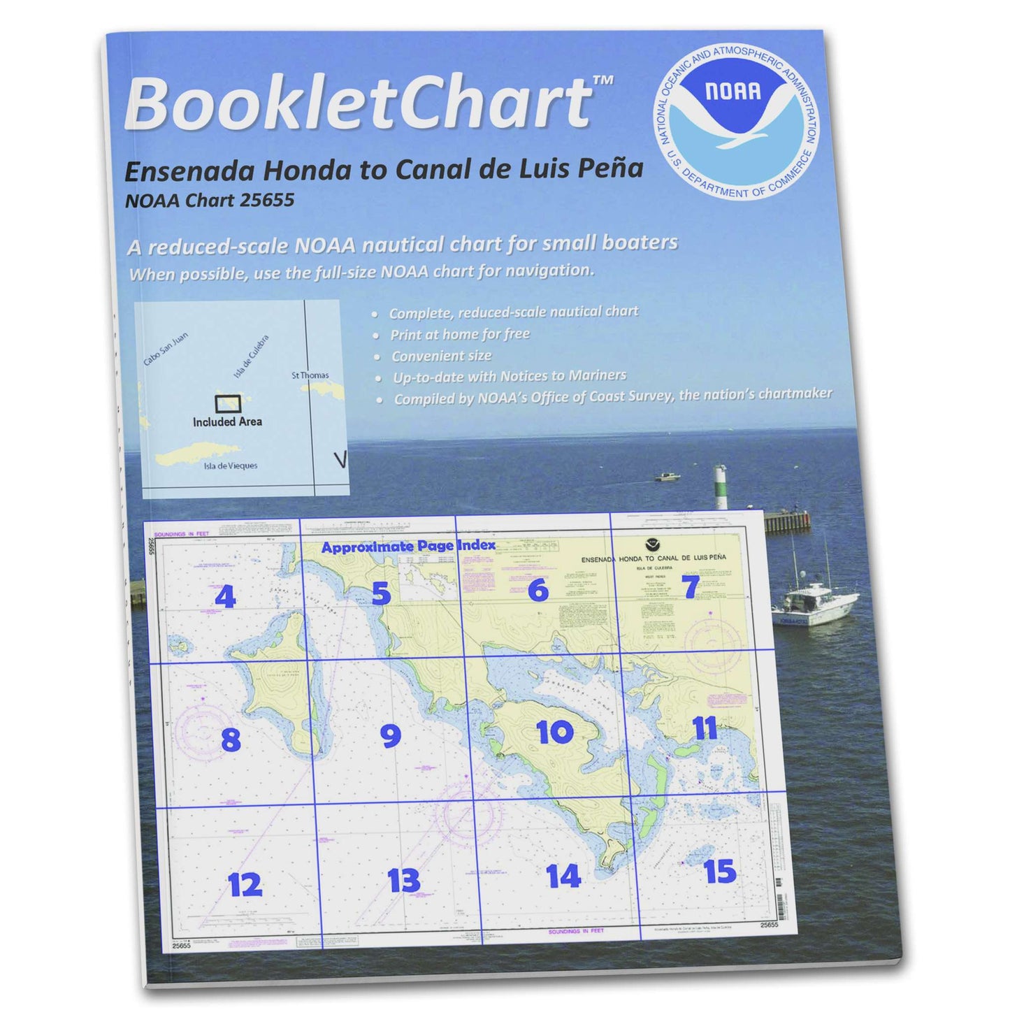 Paradise Clay CB25655 HISTORICAL NOAA Booklet Chart Ensenada Honda to Canal de Luis Pena