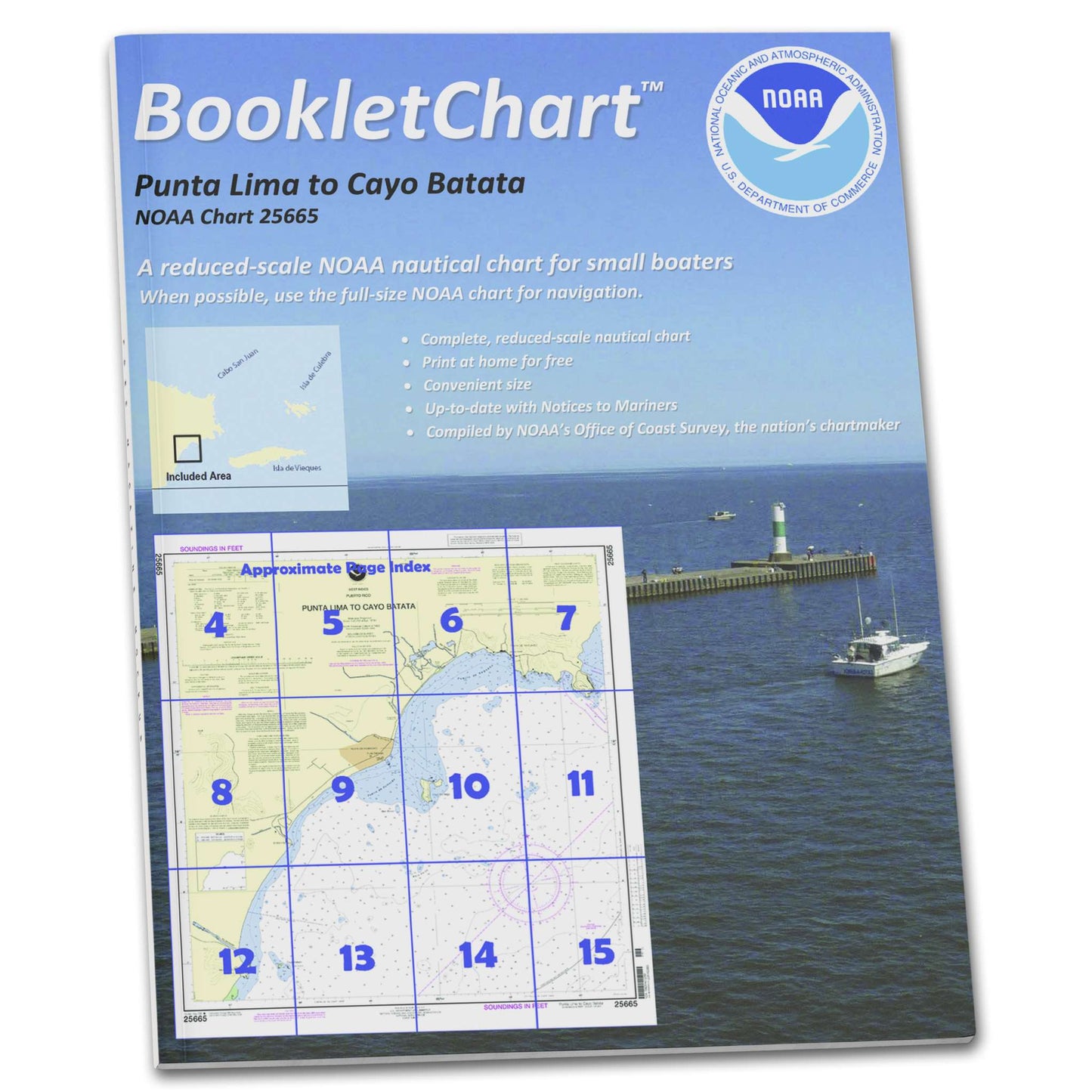 Paradise Clay CB25665 HISTORICAL NOAA Booklet Chart Punta Lima to Cayo Batata