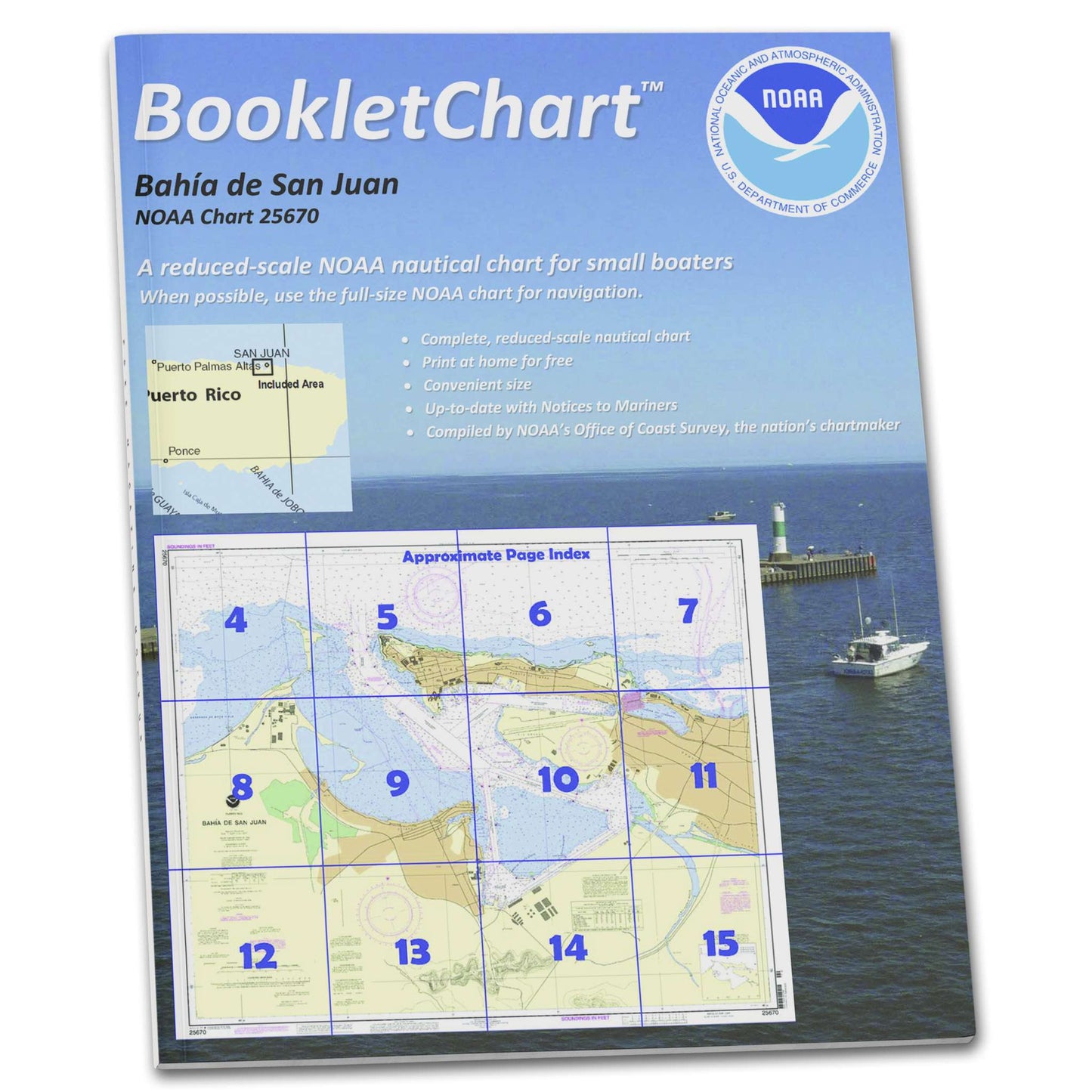 Paradise Clay CB25670 HISTORICAL NOAA Booklet Chart Bahia de San Juan