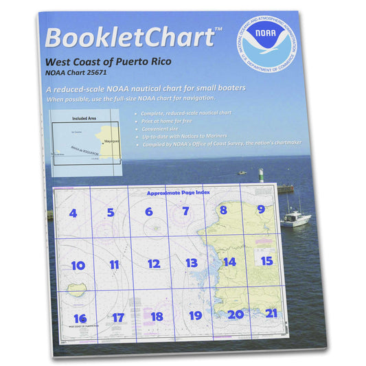 Paradise Clay CB25671 HISTORICAL NOAA Booklet Chart West Coast of Puerto Rico