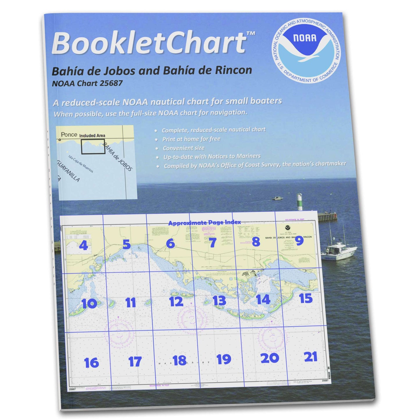 Paradise Clay CB25687 HISTORICAL NOAA Booklet Chart Bahia de Jobos and Bahia de Rincon