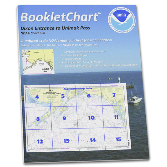 Paradise Clay CB500 NOAA Booklet Chart West Coast of North America Dixon Ent to Unimak Pass
