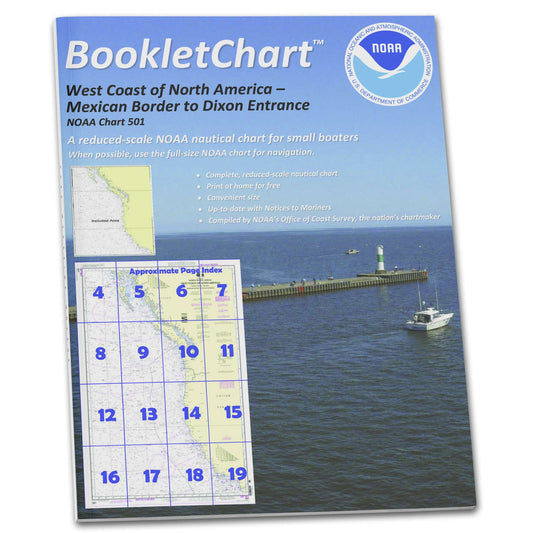 Paradise Clay CB501 NOAA Booklet Chart North Pacific Ocean West Coast of North America Mexican Border to Dixon