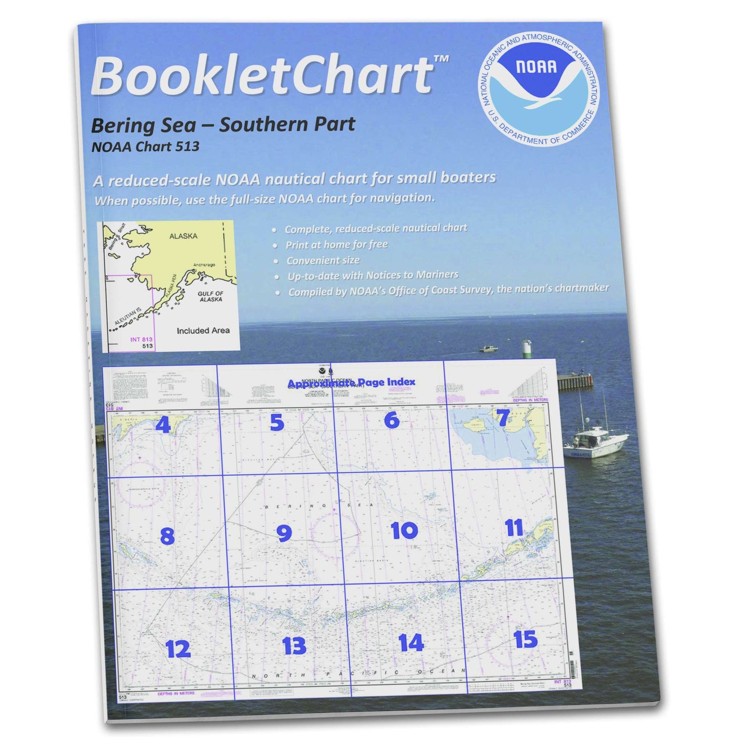 Paradise Clay CB513 NOAA Booklet Chart Bering Sea Southern Part