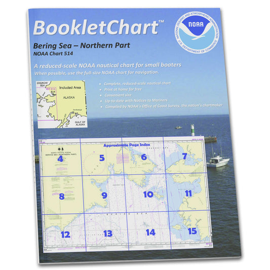 Paradise Clay CB514 NOAA Booklet Chart Bering Sea Northern Part