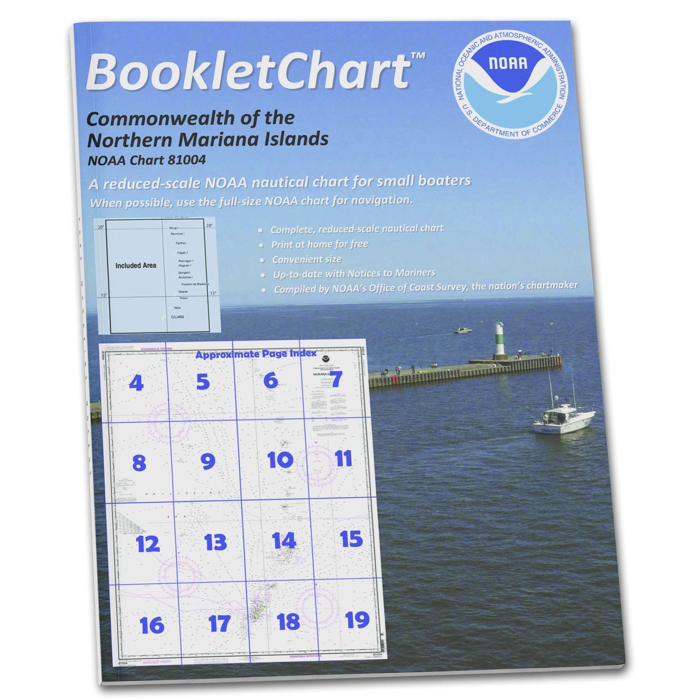 Paradise Clay CB81004 HISTORICAL NOAA Booklet Chart Commonwealth of The Northern Mariana Islands