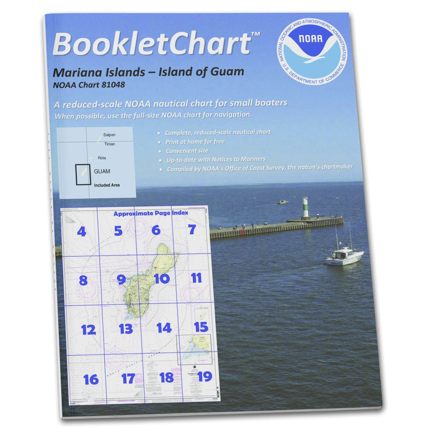 Paradise Clay CB81048 HISTORICAL NOAA Booklet Chart Mariana Islands Island of Guam Territory of Guam;Cocos Lagoon