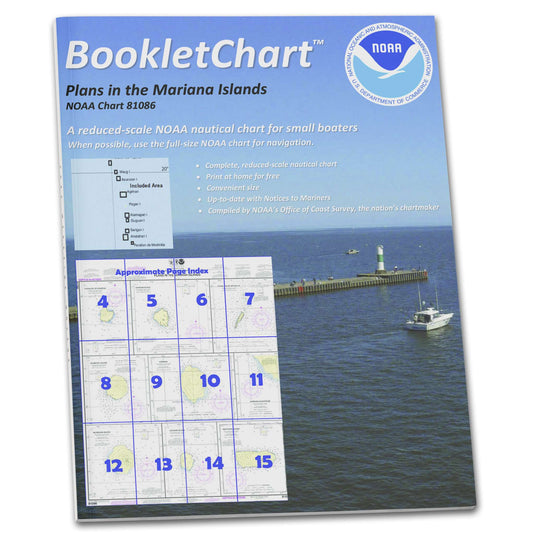 Paradise Clay CB81086 HISTORICAL NOAA Booklet Chart Plans in The Mariana Islands; Faraloon de Pajaros; Sarigan Island, etc.