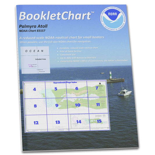 Paradise Clay CB83157 HISTORICAL NOAA Booklet Chart Palmyra Atoll;Approaches to Palmyra Atoll