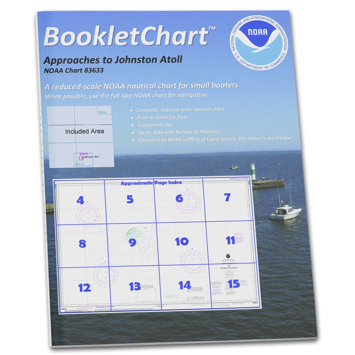 Paradise Clay CB83633 HISTORICAL NOAA Booklet Chart United States Possession Approaches to Johnston Atoll