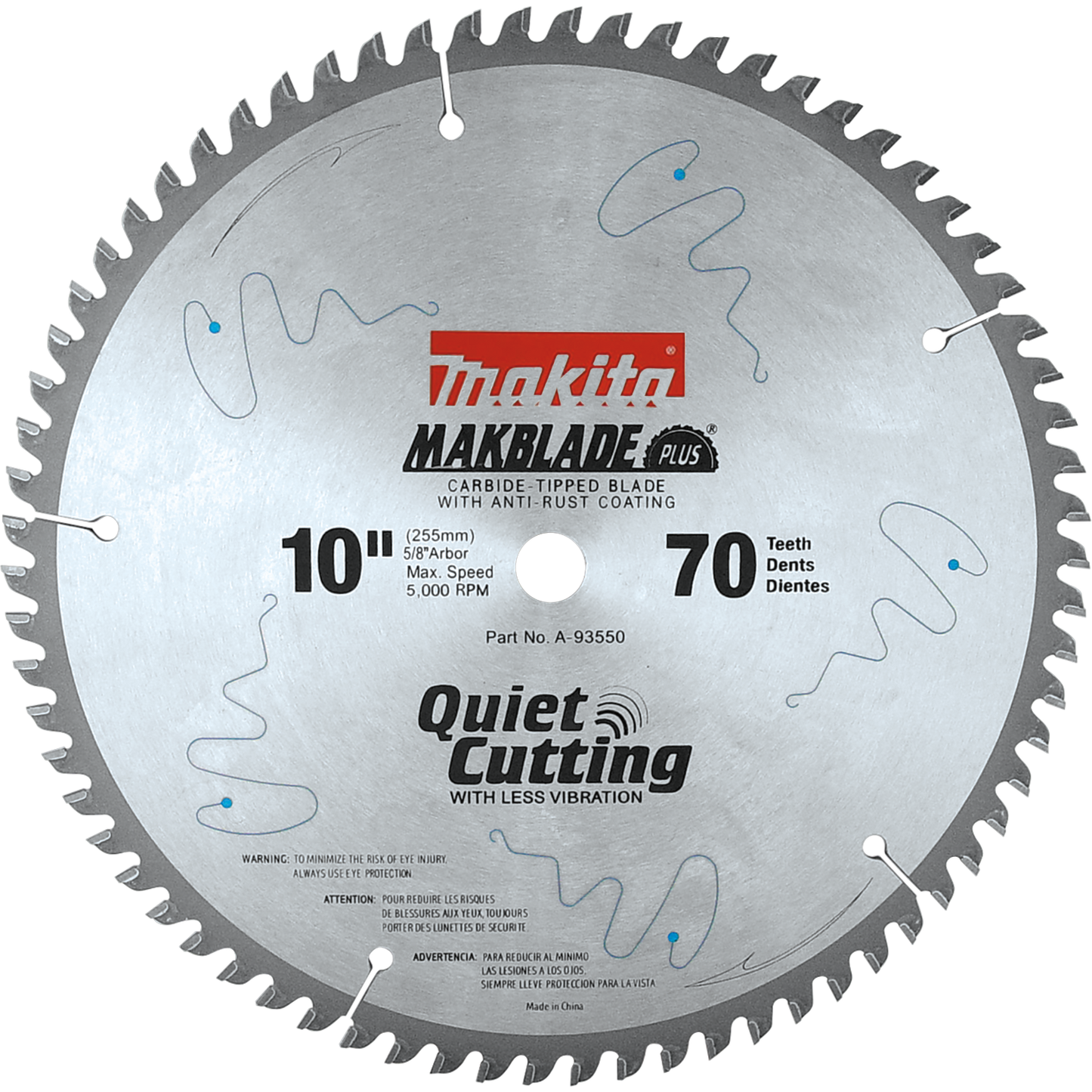 Makita A-93550 10" 70T Micro Polished Miter Saw Blade