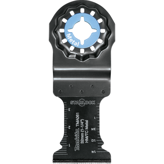 Makita B-67119 Starlock® Oscillating Multi‘Tool 1‘1/4" Hard Metal with Tungsten Carbide Tip Plunge Cut Blade for Metal Cutting