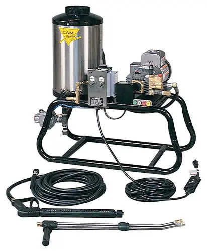 CAM Spray 1000STLEF Stationary L.P. Gas Fired Electric Powered 3 gpm, 1000 psi Hot Water Pressure Washer