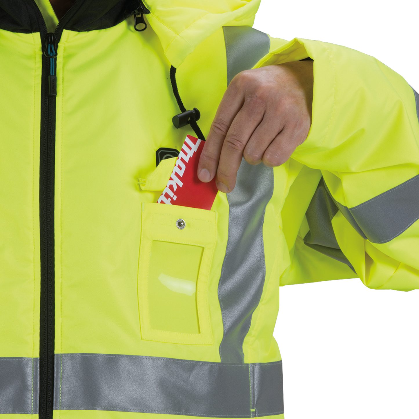 Makita DCJ206ZL 18V LXT® Lithium‘Ion Cordless High Visibility Heated Jacket, Jacket Only (L)