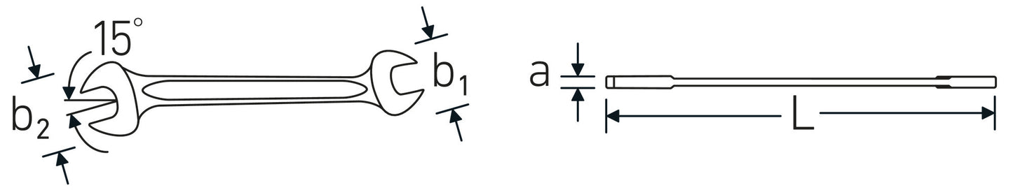 Stahlwille 40434648 10 A 15/16 X 1 Double Open-Ended Wrench